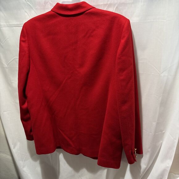 Vintage Pendleton Blazer L Womens Red Button Virgin Wool USA Jacket See Pics so - Picture 6 of 14